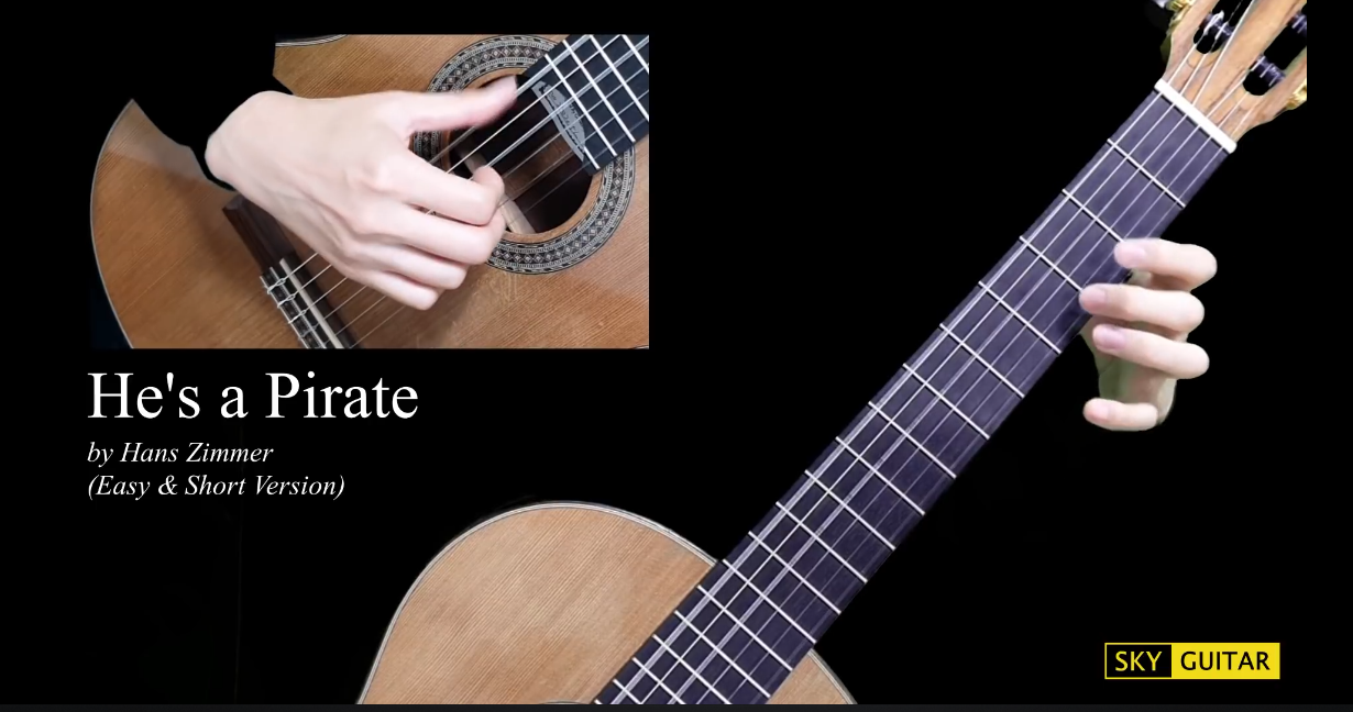 He's a Pirate (Easy Version) - Fingerstyle Lesson + TAB-古桐博客