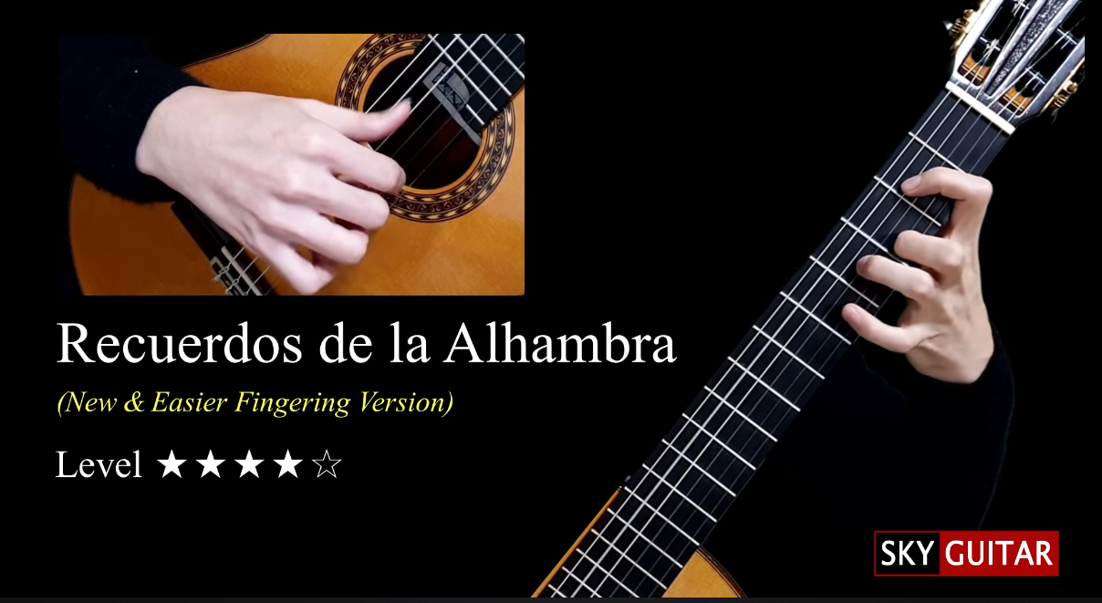 Recuerdos de la Alhambra - Guitar Lesson + TAB-古桐博客