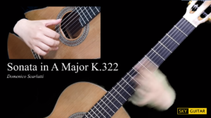 (Scarlatti) Sonata K.322 - Guitar Lesson + TAB-古桐博客