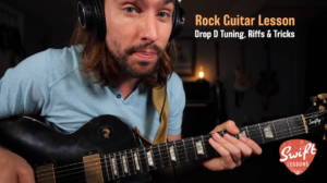 硬摇滚吉他课-降D调音练习套路!(中文字幕)-古桐博客