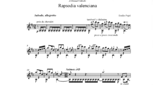 古典吉他视频谱 | Emilio Pujol - Rapsódia Valenciana-古桐博客