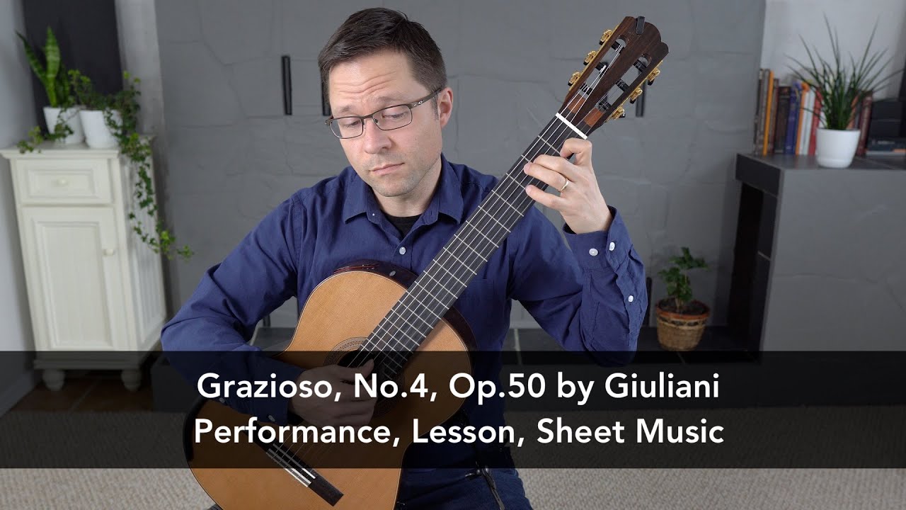 古典吉他课 | 茱莉亚尼 Op.50 Grazioso No.4-古桐博客