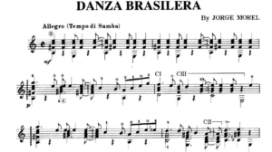 古典吉他视频谱 | Jorge Morel - Danza Brasilera-古桐博客