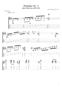 Preludio No 3 by Heitor Villa Lobos-古桐博客