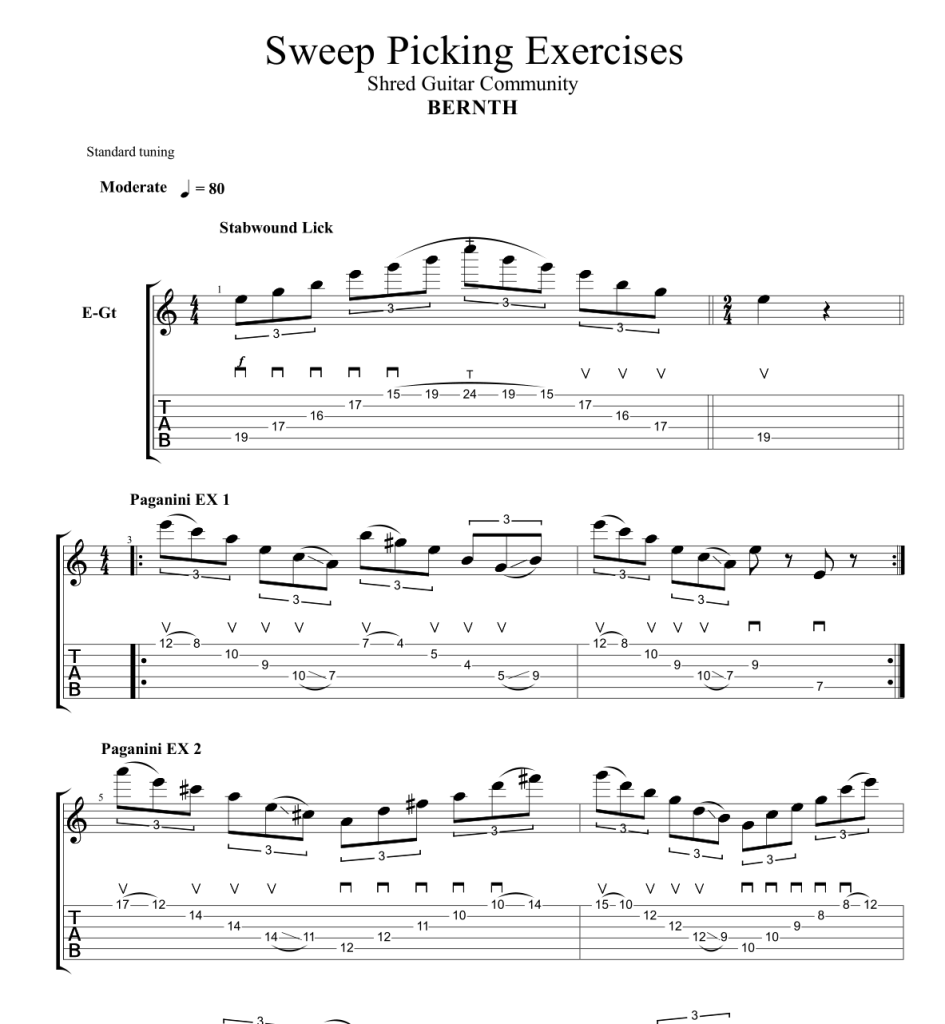初学者的 SWEEP PICKING -5个最好的扫拨练习！插图