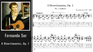 【古典吉他谱】Fernando Sor - 6 Divertimentos, Op. 1 (谱可下载)-古桐博客