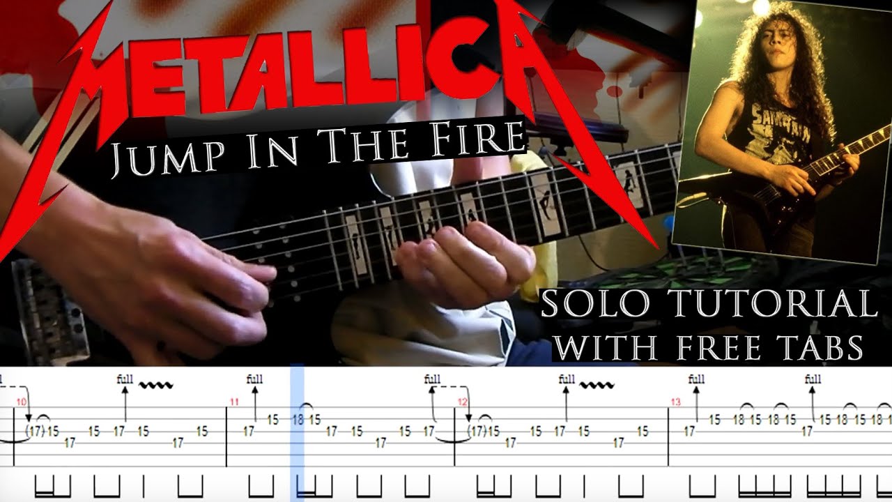 Metallica 《Jump In The Fire》 2nd guitar solo（伴奏+谱 可下载）-古桐博客
