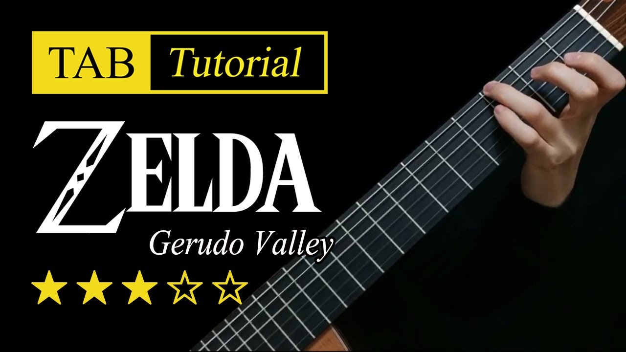 【Sky Guitar 】Gerudo Valley (The Legend of Zelda)视频谱-古桐博客