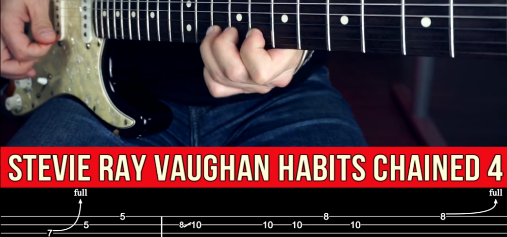 【Andy Paoli】Stevie Ray Vaughan吉他乐句 Chained- Solo #4（课件可下载）-古桐博客