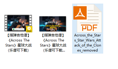 【指弹吉他谱】《Across The Stars》星球大战（乐谱可下载）插图