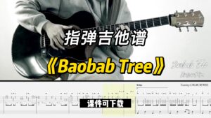 【指弹吉他谱】《Baobab Tree》（课件可下载）-古桐博客