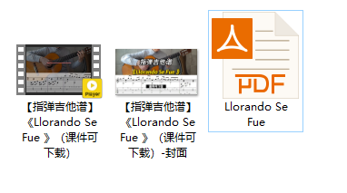 【指弹吉他谱】《Llorando Se Fue 》（课件可下载）插图