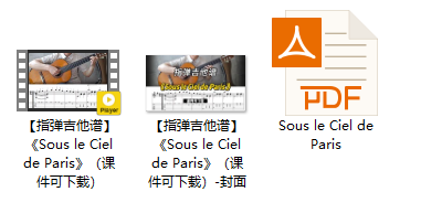 【指弹吉他谱】《Sous le Ciel de Paris》（课件可下载）插图