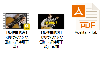 【指弹吉他谱】《阿德利塔》塔雷加（课件可下载）插图
