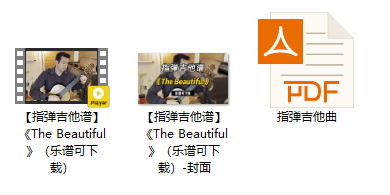 【指弹吉他谱】《The Beautiful》（乐谱可下载）插图
