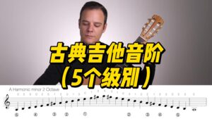 【中字】古典吉他音阶（5个级别）（乐谱可下载）-古桐博客