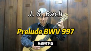 【古典吉他】Prelude  BWV 997(J. S. Bach)（课件可下载）-古桐博客