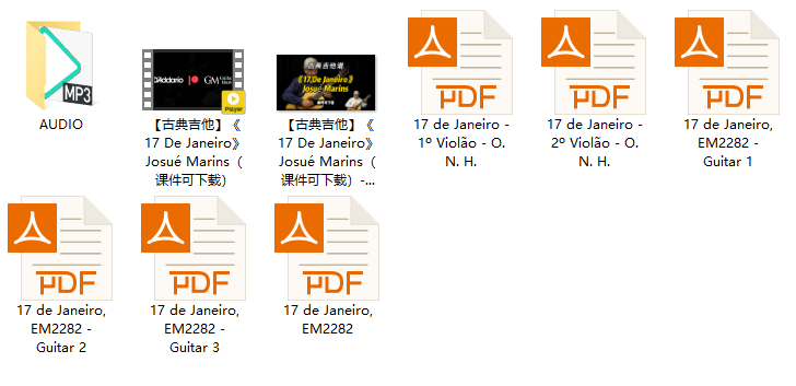 【古典吉他】《17 De Janeiro》Josué Marins（课件可下载）插图
