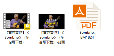【古典吉他】《Sombrio》（乐谱可下载）插图