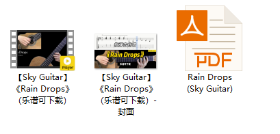 【Sky Guitar】《Rain Drops》（乐谱可下载）插图