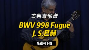 【古典吉他】BWV 998 FugueJ. S.巴赫（乐谱可下载）-古桐博客