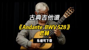 【古典吉他】《Andante  BWV 528》巴赫（乐谱可下载）-古桐博客