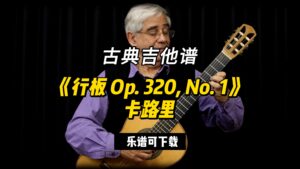 【古典吉他】《行板 Op. 320, No. 1》卡路里（乐谱可下载）-古桐博客
