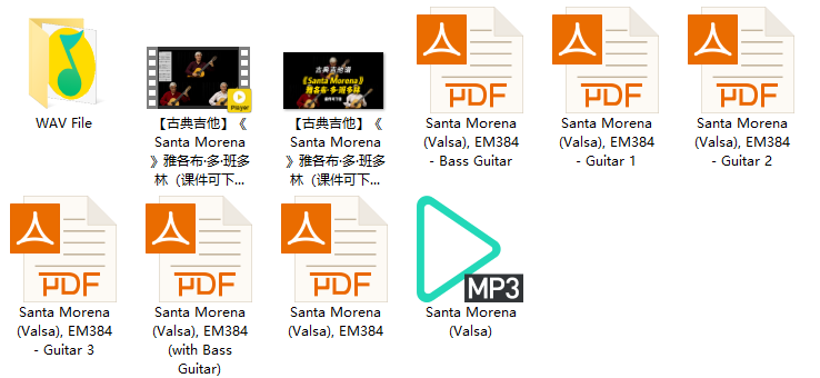 【古典吉他】《Santa Morena》雅各布·多·班多林（课件可下载）插图