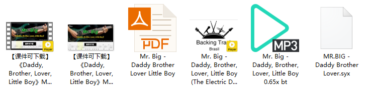 【课件可下载】《Daddy, Brother, Lover, Little Boy》Mr. Big插图