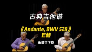 【古典吉他】《Andante, BWV 528》巴赫（乐谱可下载）-古桐博客