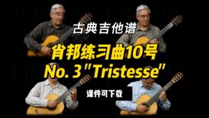【古典吉他】肖邦练习曲10号 No. 3 Tristesse（课件可下载）-古桐博客