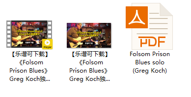 【乐谱可下载】《Folsom Prison Blues》Greg Koch独奏部分插图