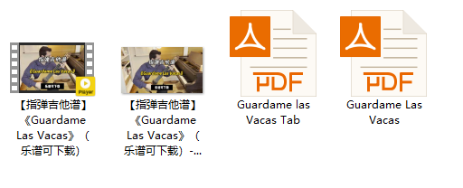 【指弹吉他谱】《Guardame Las Vacas》（乐谱可下载）插图