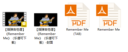 【指弹吉他谱】《Remember Me》（乐谱可下载）插图