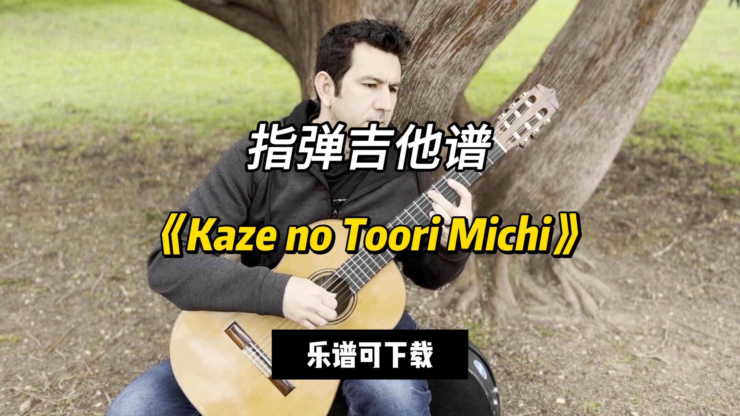 【指弹吉他谱】《Kaze no Toori Michi》（乐谱可下载）-古桐博客
