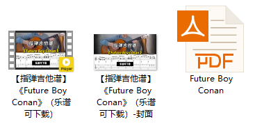 【指弹吉他谱】《Future Boy Conan》（乐谱可下载）插图