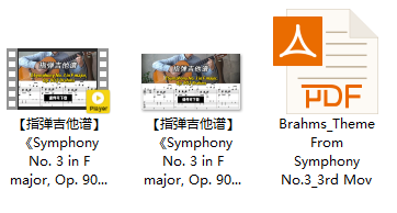 【指弹吉他谱】《Symphony No. 3 in F major, Op. 90》（课件可下载）插图