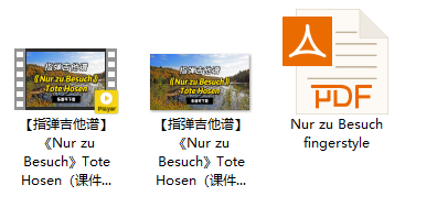 【指弹吉他谱】《Nur zu Besuch》Tote Hosen（课件可下载）插图