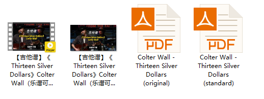 【吉他谱】《Thirteen Silver Dollars》Colter Wall（乐谱可下载）插图