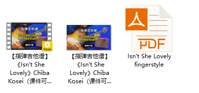 【指弹吉他谱】《Isn't She Lovely》Chiba Kosei（课件可下载）插图