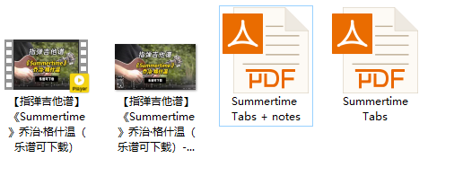 【指弹吉他谱】《Summertime》乔治·格什温（乐谱可下载）插图