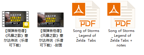 【指弹吉他谱】《风暴之歌》塞尔达传说（乐谱可下载）插图