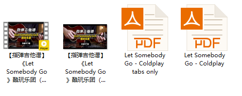 【指弹吉他谱】《Let Somebody Go》酷玩乐团（乐谱可下载）插图
