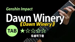 【Sky Guitar】《Dawn Winery》Genshin Impact（乐谱可下载）-古桐博客