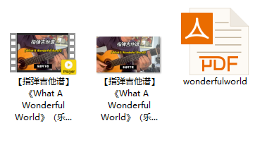 【指弹吉他谱】《What A Wonderful World》（乐谱可下载）插图