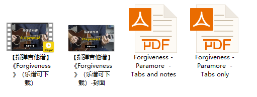 【指弹吉他谱】《Forgiveness》（乐谱可下载）插图