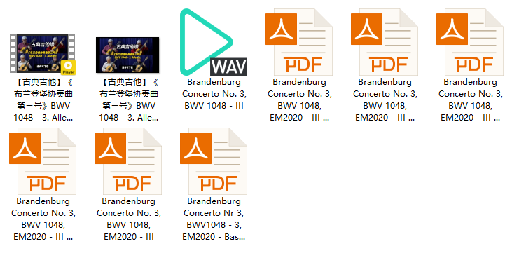 【古典吉他】《布兰登堡协奏曲第三号》BWV 1048 - 3. Allegro（课件可下载）插图