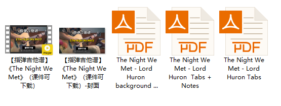【指弹吉他谱】《The Night We Met》（课件可下载）插图
